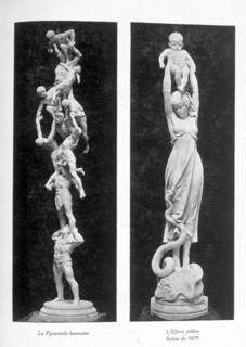 The Human Pyramid, plaster, by Gustave Doré