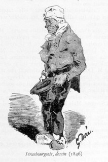 Lady from Strasbourg, sketch by Gustave Doré