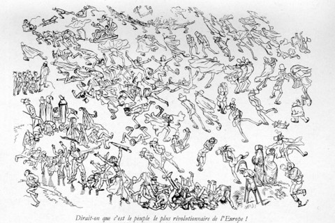 Various caricature, illustration by Gustave Doré