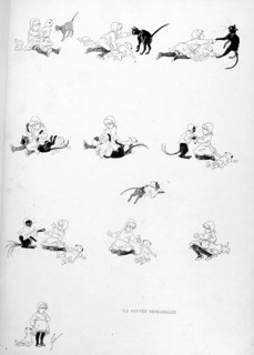 Chats, la poupée deshabillée par Steinlen