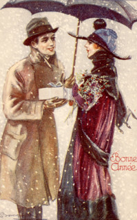 Greeting cards from the early 20th century, illustrations