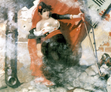 Théophile Alexandre Steinlen, Louise Michel sur les barricades
