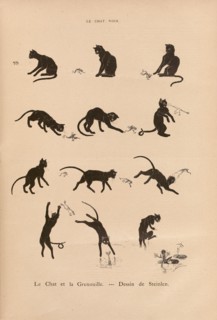Chats, le chat et la grenouille par Steinlen