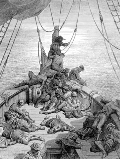 Scene from "The Song of the Ancient Mariner", illustration by Gustave Doré