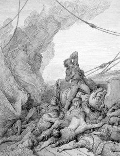 Scene from "The Song of the Ancient Mariner", illustration by Gustave Doré