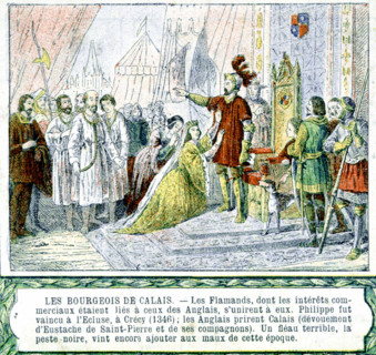 Bourgeois de Calais, illustrations de la fin du XIXe siècle
