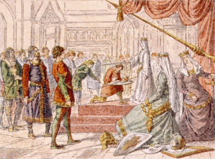 Chevalier armé par les dames