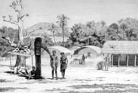 Village sontal dans les monts Rajmahal