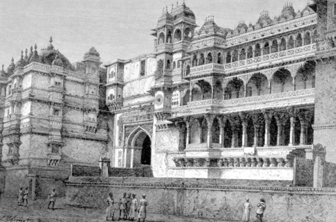 Cour du palais du Maharana d'Oudeypour