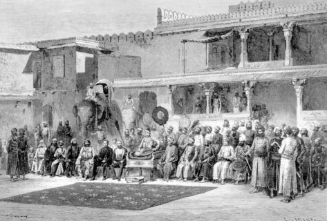 Grand durbar du Maharana d'Oudeypour