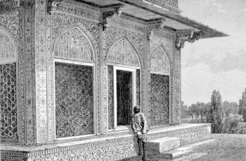 Kiosque supérieur du mausolée de l'Etmaddaolah, à Agra