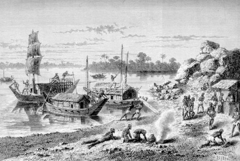 Bateaux et bateliers du Gange