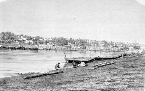 Mattra, vue de la rive opposée de la Jumna