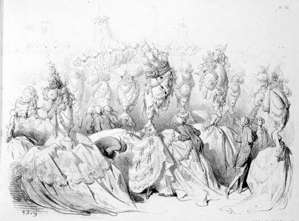 Edifice hairdos under Louis XVI, illustration