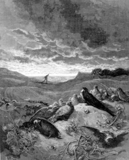 The Swallow and the little Birds, La Fontaine's Fable, illustration by Gustave Doré
