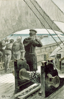 Jules Verne: "Le sphinx des glaces", illustration