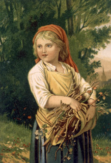 Lithograph from the late 19th century on the theme of the family
