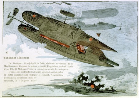 War in the 20th century, illustration by Robida