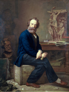 Jean-Baptiste Carpeaux in the studio on Boulevard Saint-Jacques in Paris