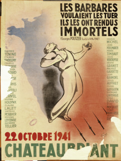 Affiche commémorant les fusillés de Châteaubriand
