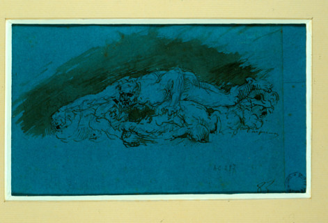 Ugolin rampant devant ses enfants