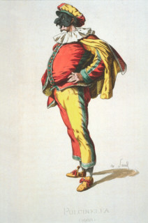 Masks and jesters: Pulcinella by Maurice SAND