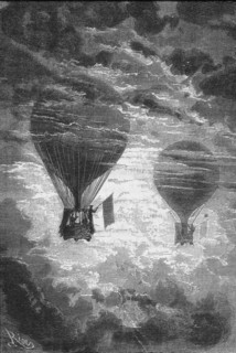 Cinq semaines en ballon, illustration de Riou