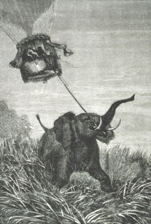 Five Weeks in a Balloon, illustration by Riou