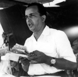 Ahmed Mezerva at the microphone