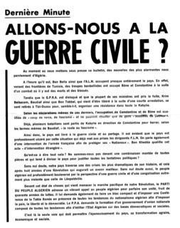 Tract du Parti du peuple algérien (P.P.A.)