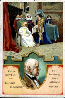Colored lithograph : Walter Scott : The Bride of Lammermoor