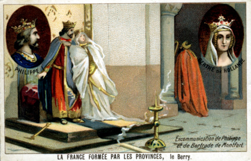 Colored lithograph: France formed by the provinces:  Berry