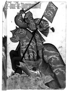 Equestrian armorial of the Golden Fleece:  the Duke of Normandy