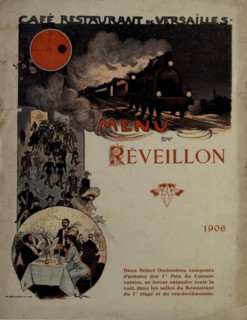 New Year's Eve menu at a café restaurant in Versailles