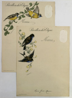 Menu for the "Pavillon de l'Elysée" restaurant