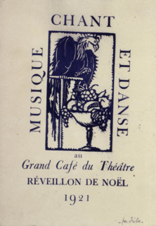 Menu for Christmas Eve drawn by Paul Iribe