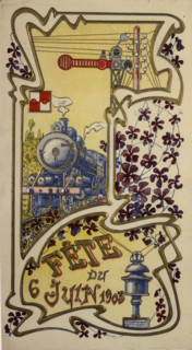 Menu for the banquet given by the Fraternal Association of railroad employees and workers