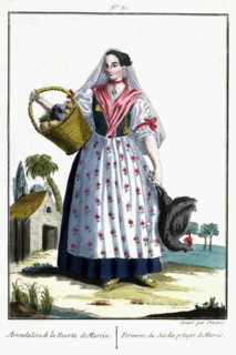 Spain, farmer's wife in a vegetable garden in Murcia