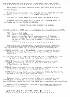 Tract appealing to the fellaghas to surrender to the French army -