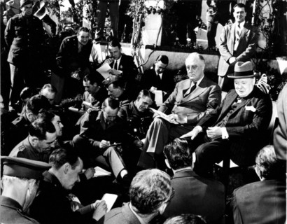 Roosevelt et Churchill à la conférence de Casablanca