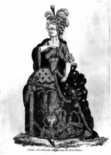 Aristocratic lady cursing the Revolution