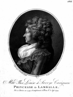 Marie Thérèse Louise de Savoye Carignan, princess of  Lamballe