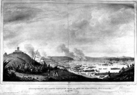 French army landing in the bay of Sidi-Féruch