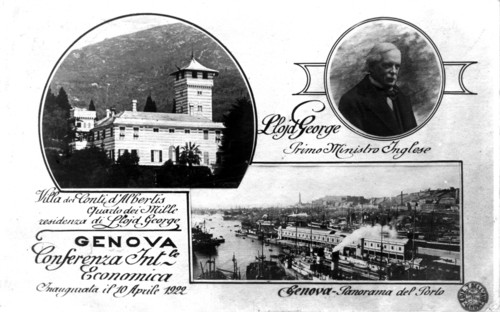 S.D.N. (Society of Nations) - Genoa Conference - Lloyd George, British Prime Minister