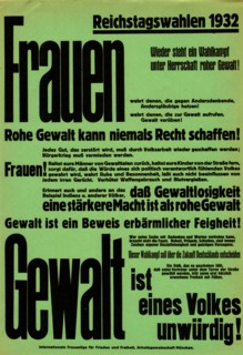 Affiche de propagande de la Ligue internationale des femmes pour la paix et la Liberté