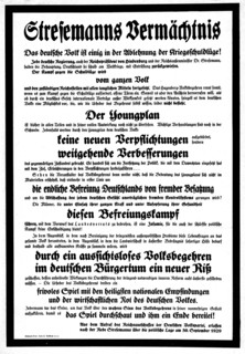 Affiche  publiée après la mort de Stresemann