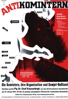 Affiche de propagande contre le Komintern et l'URSS