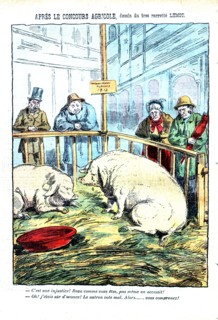 Après le concours agricole., caricature de Lemot