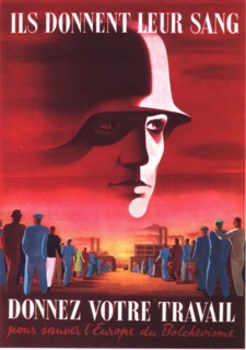Affiche de propagande pour le travail volontaire en Allemagne.