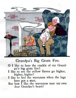 Rhymes by Olive Beaupre Miller, "Sunny rhymes for happy children" : "Grandpa's big grate fire"
